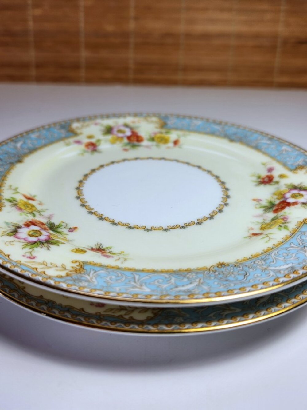Noritake Blue Dawn Set of 2 Bread & Butter Plates 6 3/8" Vintage Japan